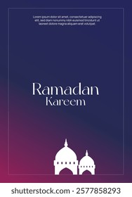 Ramadan Kareem Greeting 2025. Creative banner, poster, social media post, background, template, postcard vector