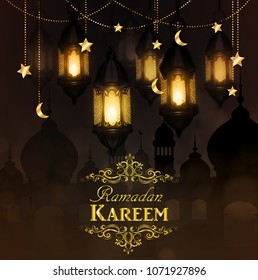 Ramadan Kareem, greeting background