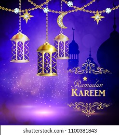 Ramadan Kareem, greeting background