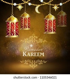 Ramadan Kareem, greeting background