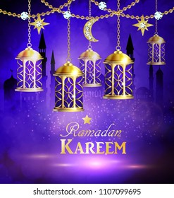 Ramadan Kareem, greeting background