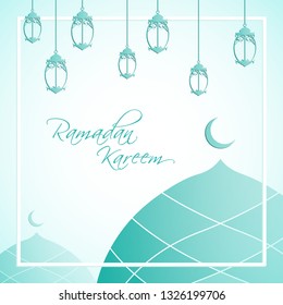 Ramadan Kareem greeting background.