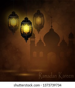 Ramadan Kareem, greeting background