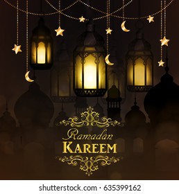 Ramadan Kareem, greeting background