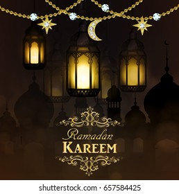 Ramadan Kareem, greeting background