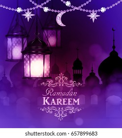 Ramadan Kareem, greeting background