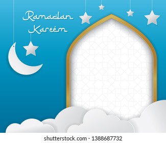 Ramadan Kareem, greeting background. Abstract background with traditional ornament. Vector illustration