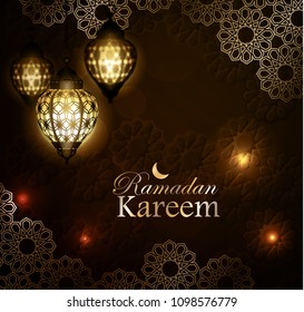 Ramadan Kareem, greeting background, eps 10