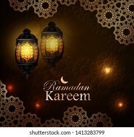 Ramadan Kareem, greeting background, eps 10