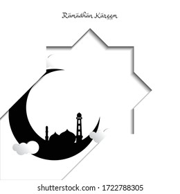 Ramadan Kareem greeting background Islamic pattern.