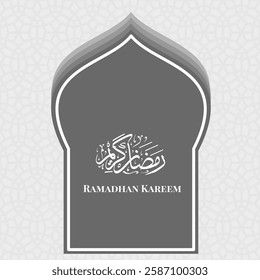 Ramadan kareem greeting background islamic design with arabic calligraphy