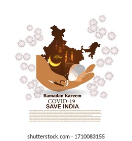 Fondo de bienvenida Ramadan Kareem para SAVE COVID-19 (Coronavirus).