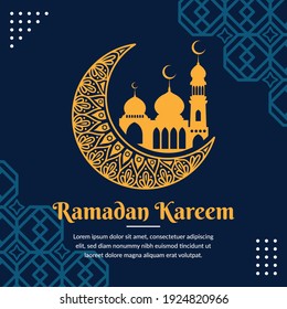 ramadan kareem greeting background template