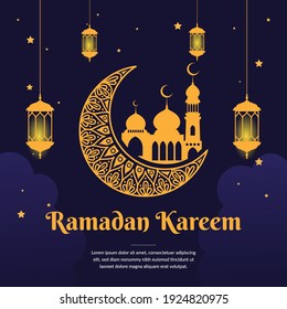 ramadan kareem greeting background template