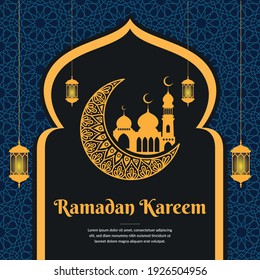 ramadan kareem greeting background template	