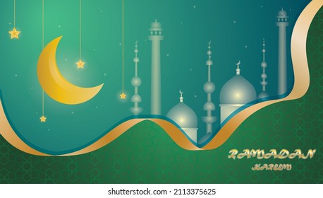 ramadan kareem greeting background template Vector