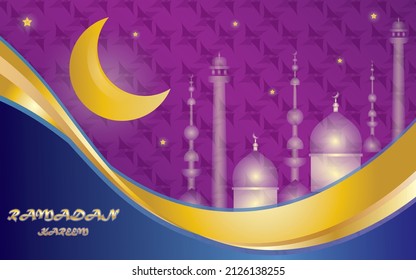 ramadan kareem greeting background template Vector