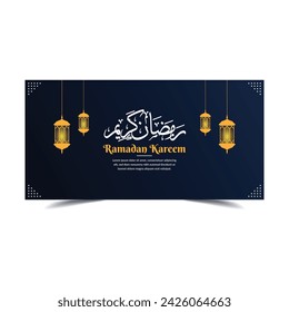 Ramadan kareem greeting background template 
