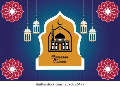 Ramadan Kareem Greeting Background Template