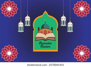 Ramadan Kareem Greeting Background Template
