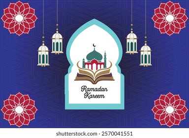 Ramadan Kareem Greeting Background Template