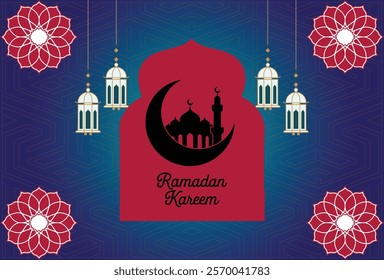 Ramadan Kareem Greeting Background Template