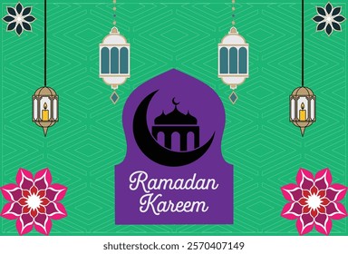 Ramadan Kareem Greeting Background Template