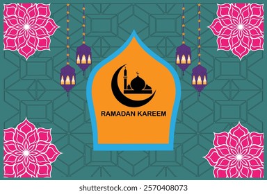 Ramadan Kareem Greeting Background Template,