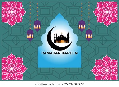 Ramadan Kareem Greeting Background Template,