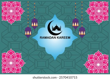 Ramadan Kareem Greeting Background Template,