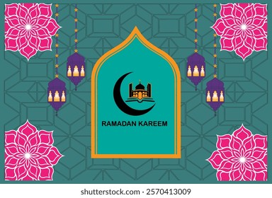 Ramadan Kareem Greeting Background Template,