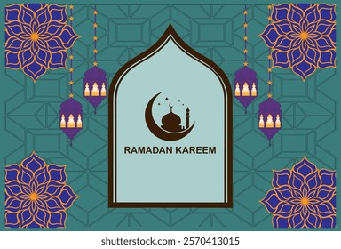 Ramadan Kareem Greeting Background Template,