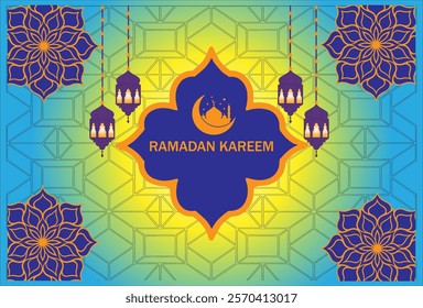 Ramadan Kareem Greeting Background Template,