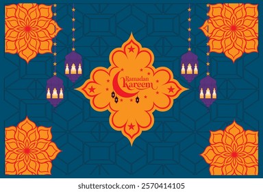 Ramadan Kareem Greeting Background Template,