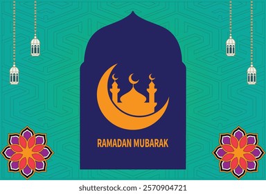Ramadan Kareem Greeting Background Template