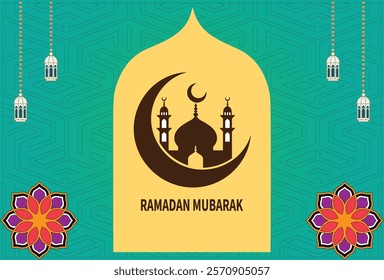 Ramadan Kareem Greeting Background Template