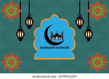 Ramadan Kareem Greeting Background Template,