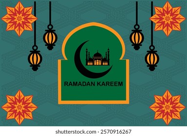 Ramadan Kareem Greeting Background Template,