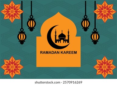 Ramadan Kareem Greeting Background Template,