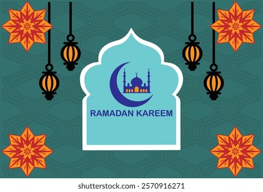 Ramadan Kareem Greeting Background Template,