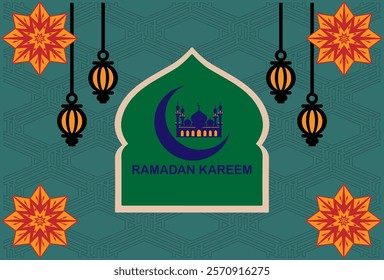 Ramadan Kareem Greeting Background Template,