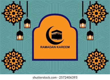Ramadan Kareem Greeting Background Template,