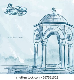 Ramadan Kareem greeting background - Translation of text : Ramadan Kareem - May Generosity Bless you during the holy month