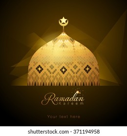 Ramadan Kareem greeting background - Translation of text : Ramadan Kareem - May Generosity Bless you during the holy month