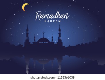 Ramadan kareem greeting background vector