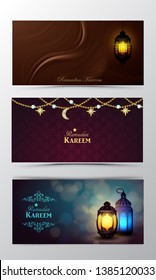Ramadan Kareem, greeting background vector