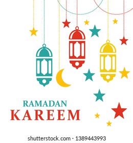 Ramadan Kareem Background Wallpaper Paper Cut Stock Vector (Royalty ...