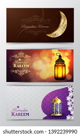 Ramadan Kareem, greeting background vector