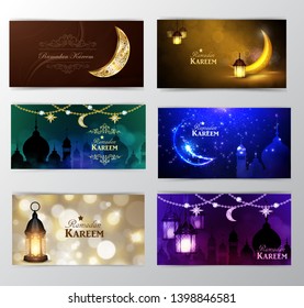 Ramadan Kareem, greeting background vector