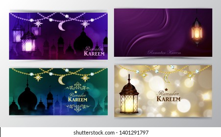 Ramadan Kareem, greeting background vector